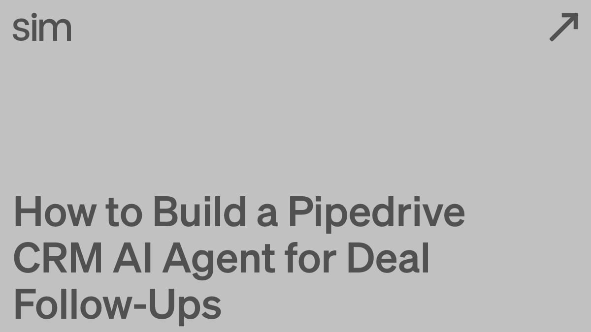 How to Build a Pipedrive CRM AI Agent for Deal Follow-Ups